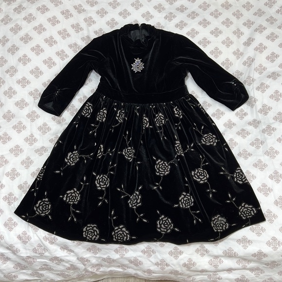 MOCH Girls Velvet Formal Dress
